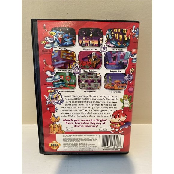 Cosmic Spacehead (Sega Genesis, 1993) Video Game Case No Manual Tested - Picture 2 of 6